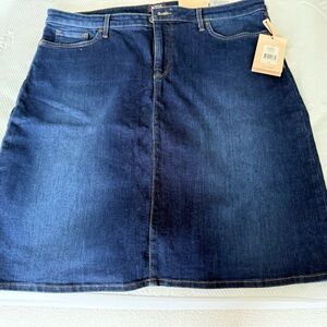 NYDJ Dark Blue Denim Mini Skirt